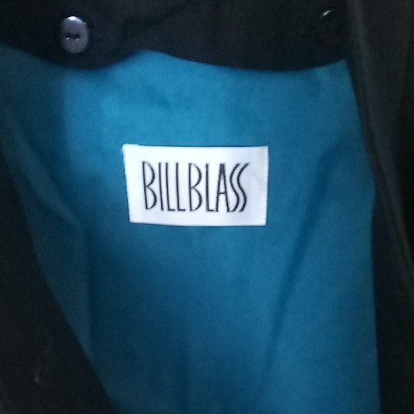 bill blass Teal-Blue Lined Coat 100 % Wool Made In Japan - Picture 4 of 4